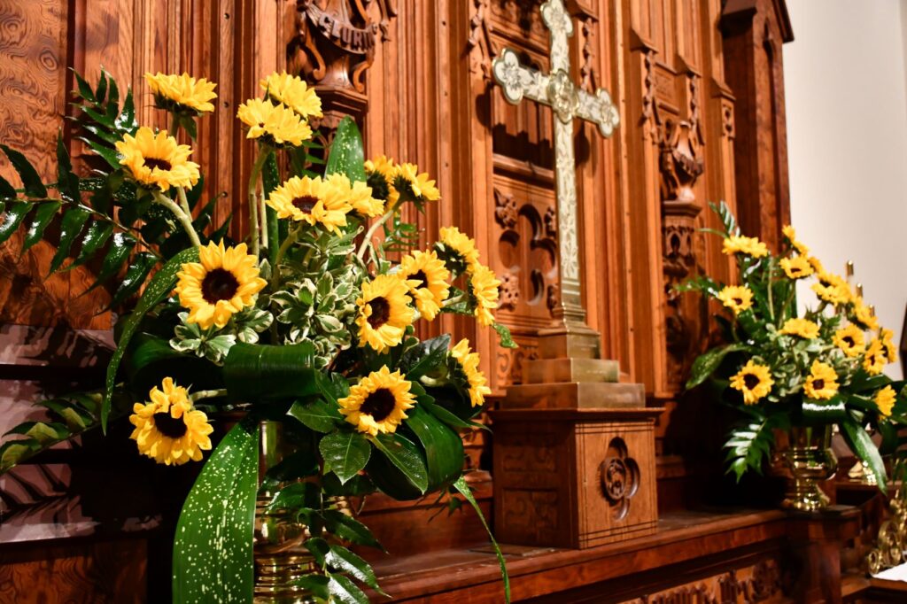 Church Altar decoration - Trower's Flowers