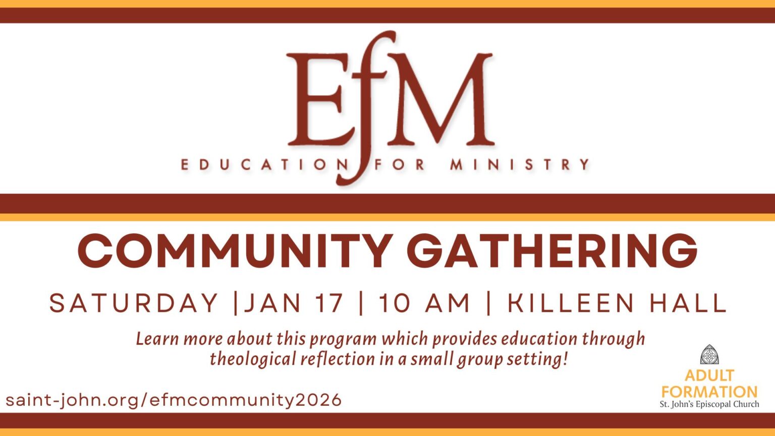 EfM Community Gathering - St. John's Episcopal Church
